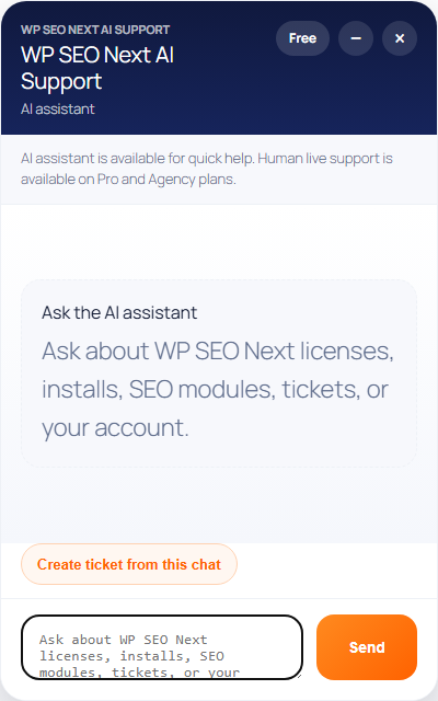Free AI-only chat context example.